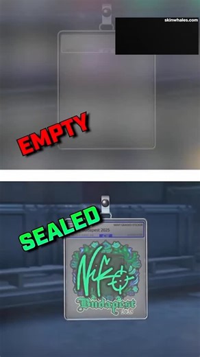 SKINWHALES on Instagram: "CS2 Sticker Slabs Are Game Changing The new Sticker Slab feature lets you preserve your stickers as weapon charms instead of permanently applying them. How it works: • Buy empty Sticker Slab for 0.45 EUR in CS2 store • Seal any sticker into the slab • Attach as weapon charm • Unseal anytime to get your sticker back No more destroying expensive stickers. Finally you can show them off safely and swap between weapons. What sticker are you putting in your first slab? Get a 