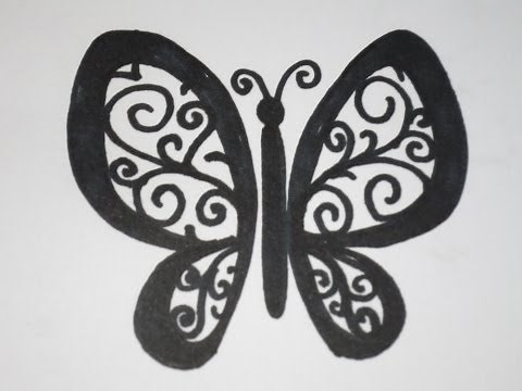 How To Draw a Butterfly Easy With Swirls and Curls