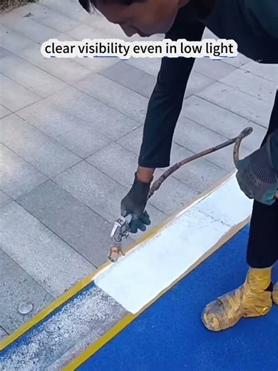 KRJ Self-Spray Road Marking Paint Application & Performance
