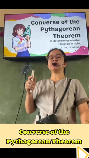 1K views · 16 reactions | Converse of the Pythagorean Theorem #mathematics #Math8 #mathtutor #mathlesson #mathematician #MathTinik #mathskills #mathisfun #revisedkto12curriculum #mathteacher #MaamPagayon | Mommy Eiram MiniVlog | Facebook