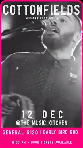 Whats on in PE | GQ on Instagram: "@cottonfieldsband’ Last Dance! 🎶 PE, you absolutely CANNOT miss this! Be part of history as The Cottonfields perform their final show together as a band at The Music Kitchen on Friday, December 12th! ❤️ 🎸 The Cottonfields have kept our city bouncing for years, and we need to send them off in the style they deserve! Expect a truly memorable night. The AMAZING @candicrush_official will be opening the show and getting the party started! 🎵 ✨