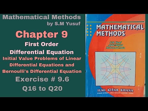 Lec 43 | Ch# 9 | First Order Differential Equation | Ex 9.6 Q16 to Q20 | Method by S.M Yusuf