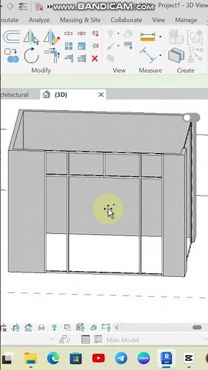 Create a curtain wall in Revit 🔥 #Revit #RevitTutorial #BIM #Architecture #RevitTips #Shorts
