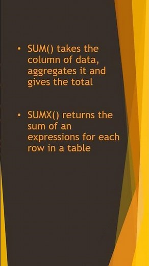 Difference between Sum and SumX #Powerbi Interview questions