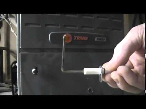 Replace Flame Sensor Trane XR 80 Furnace And Test Run Intemittent Cycle Cut Out Fix