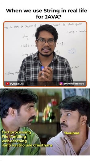 Java Strings in Real Life | Java in Telugu