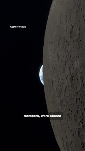Astronaut Wiseman shows 'Earthset' during recent Artemis II mission