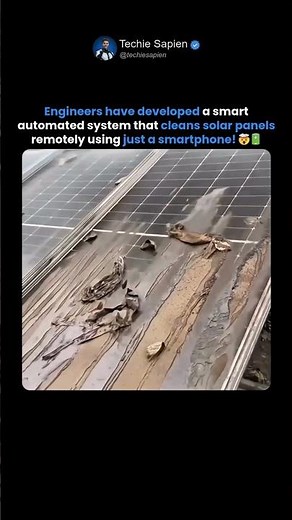 Engineers Developed Solar Panel Cleaning System Controlled by Smartphone! 🤯
