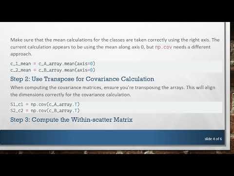 Solving the ValueError in Eigenvalue Calculation for LDA with NumPy