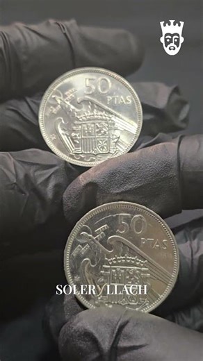 50 pesetas, 1957. Stars 68 and 69. EXTREMELY RARE FRANCO COINS #shorts