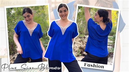 Watch Women＇s Plus Size V-neck Blouses on Amazon Live