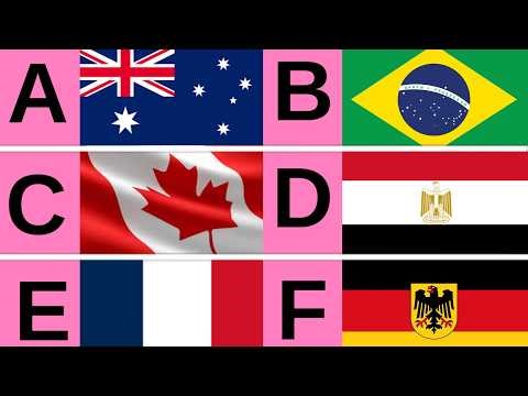 ABC Countries for Children - Learn Alphabet with Countries and Flags for Toddlers & Kids