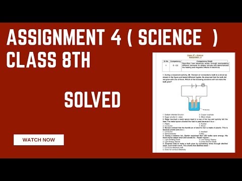 Assignment 4 Science class 8th English medium. Solved MCQ ( CEP Worksheet 4 ).