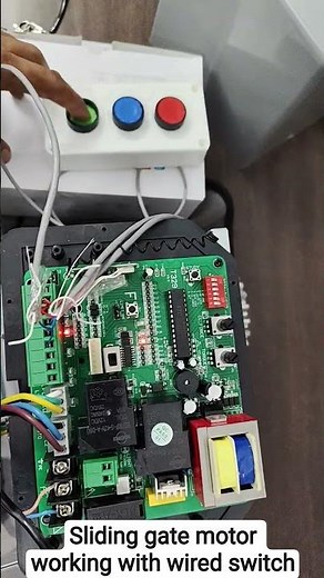 Sliding gate motor working with wired switch#navkarsystems #slidinggateopeners