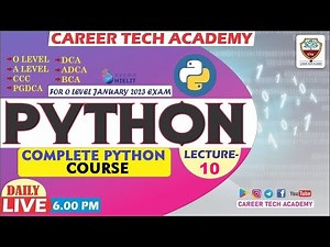 #olevel_Python full course || Class - #10 || Basic to high || O level New pattern || #olevel_Jan2023