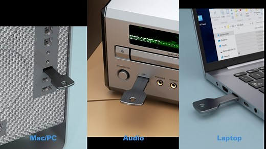 KOOTION 64GB USB Flash Drive, Metal Key Shaped 2.0 USB Memory Stick Pen Drive Black