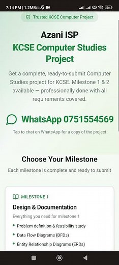 azani internet service provider kcse computer project milestone