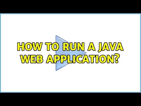How to run a java web application?