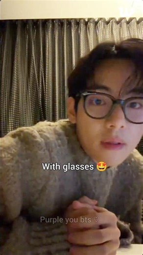 With glasses ❤️‍🔥#bts #btslive #weverse #kimtaehyung #taehyung #fyp #shortsfeed #shorts #youtube