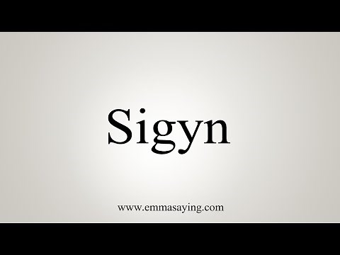 How To Say Sigyn