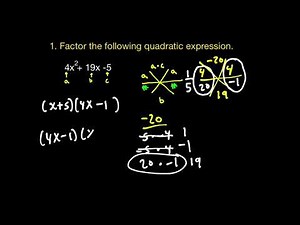 How to factor quadratics when a is not 1. (Snowflake method!)