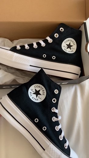 Black Platform Converse Sneakers Unboxing