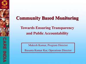 Community Based Monitoring - SlideServe
