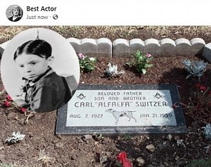 Carl Dean Switzer (August 7, 1927 – January 21, 1959) Switzer began his career as a child actor in the mid-1930s appearing in the Our Gang short subjects series as Alfalfa, one of the series' most popular and best-remembered characters. Switzer's tenure on Our Gang ended in 1940, when he was twelve. His first role after leaving the series was as co-star in the 1941 comedy Reg'lar Fellers. The next year, he had a supporting role in Mrs. Wiggs of the Cabbage Patch. Switzer continued to appear in f