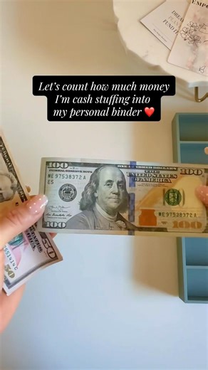 Cash counting to stuff my personal binder! ❤️ #cashstuffing #blissbudgetboutique