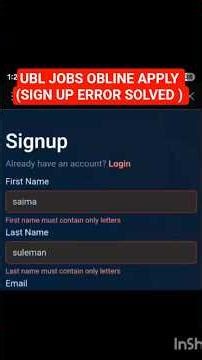 How to Fix UBL Jobs Sign Up Error 2026 | UBL Online Apply Problem Solved