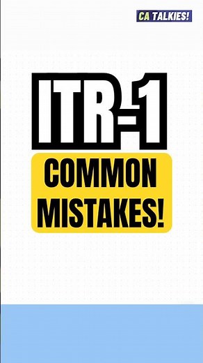 Common Mistakes to Avoid While Filing ITR-1 | How to file ITR-1 online 2025-26 | ITR-1 for FY 24-25