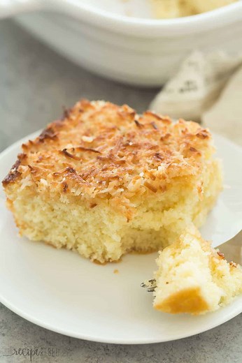Hot Milk Cake with Broiled Coconut Frosting (Lazy Daisy Cake)