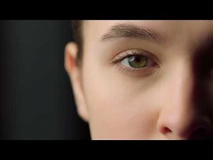 Woman Face Opening Eyes Girl Stock Video Footage