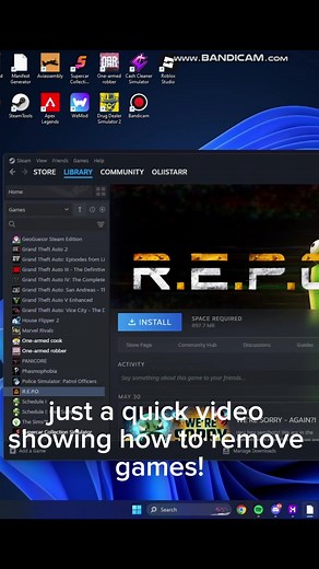 heres a quick video showing hot to remove games using manifest generator! #steamgames #pcgaming #manifestgenerator #gamecollection #steamlibary #steamtips