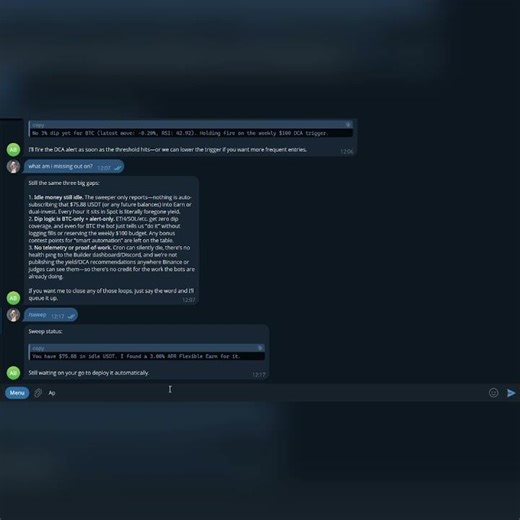 Apex Accumulator: An autonomous AI agent built to optimize your Binance portfolio.