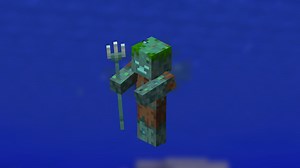 "Accidental mini-boss": Minecraft player discovers rare drowned zombie with Loyalty-enchanted trident