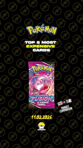 Top 5 of the most expensive Fusion Strike cards #pokemoncards #fusionstrike #mew #espeonvmax
