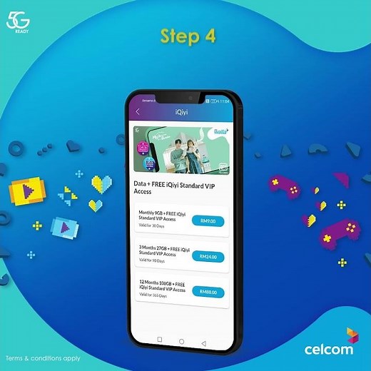 How-to Redeem Your FREE 6-month iQiyi VIP Standard Access Pass with Celcom MEGA™