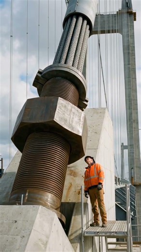 Giant Bolt Holding a Suspension Bridge Cable‼️#shorts #giantbolt #constractur