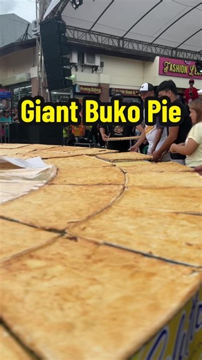 It took a lot of effort from everyone in Colette’s to complete this 22ft buko pie! 🥧 #sanpablo #sanpablolaguna #biggest #fyp