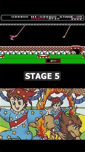 Circus Charlie (NES) Stage 5