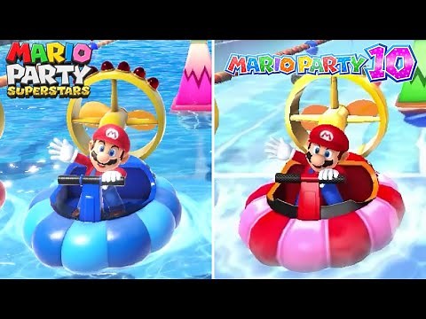 Mario Party Superstars vs Mario Party 8-10 - All Minigames Comparison (Switch vs Wii)