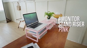 Simple Trending 2 Tier Metal Dual Monitor Stand Riser,Computer Office Desktop Organizer for 2 Monitors With 32"x10" Mouse Pad ,for Laptop,Printer,TV,Black