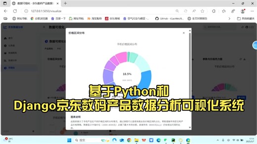 基于Python和Django京东数码产品数据分析可视化系统