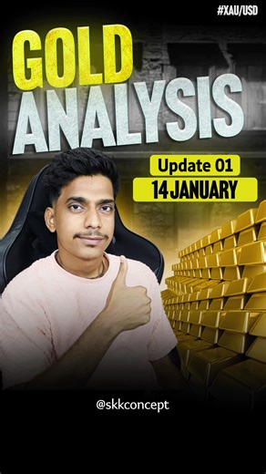 SHIVAM | TRADING COACH | TRADER on Instagram: "Gold (XAU/USD) Analysis – Update 1 | 14 Jan 2026 | Wednesday | Key Levels & Setup | SKK Concept This is the first update for today’s Gold (XAU/USD) analysis. Is update mein focus रहेगा early price behaviour, initial market structure, aur first reaction zones par jo aaj ke session ka direction hint karte hain. 📊 What’s Covered: • Session start ke important support & resistance levels • Early structure bias (continuation vs pullback) • Liquidity zone