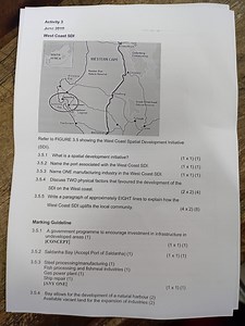 Questions on the West Coast Spatial Development Initiative (SDI... | Filo