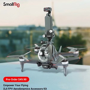 🥳New Released 👉 http://bit.ly/3tABIi6 ✈DJI FPV Aerodynamics Accessory Kit Package Includes: 1 x Transparent gimbal head protector 1 x Multifunctional mounting bracket 2 x Vertical tails 3 x 3D colorful customized stickers | SmallRig