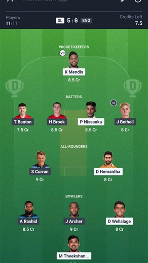 SL vs ENG Dream11 Team, SL vs ENG 42nd T20I Prediction, Sri Lanka vs England Dream11 Team #slvseng