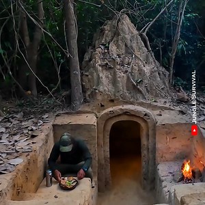 281K views · 6.3K reactions | Man Bushcraft Survival Build The Most Secret Tunnel Underground House To Live in The Jungle | Jungle Survival | Facebook