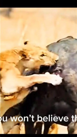 The American bafalo and lion fight | What happens?